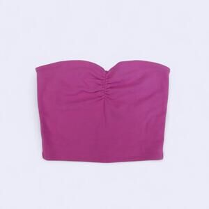 Forever 21 pink strapless crop